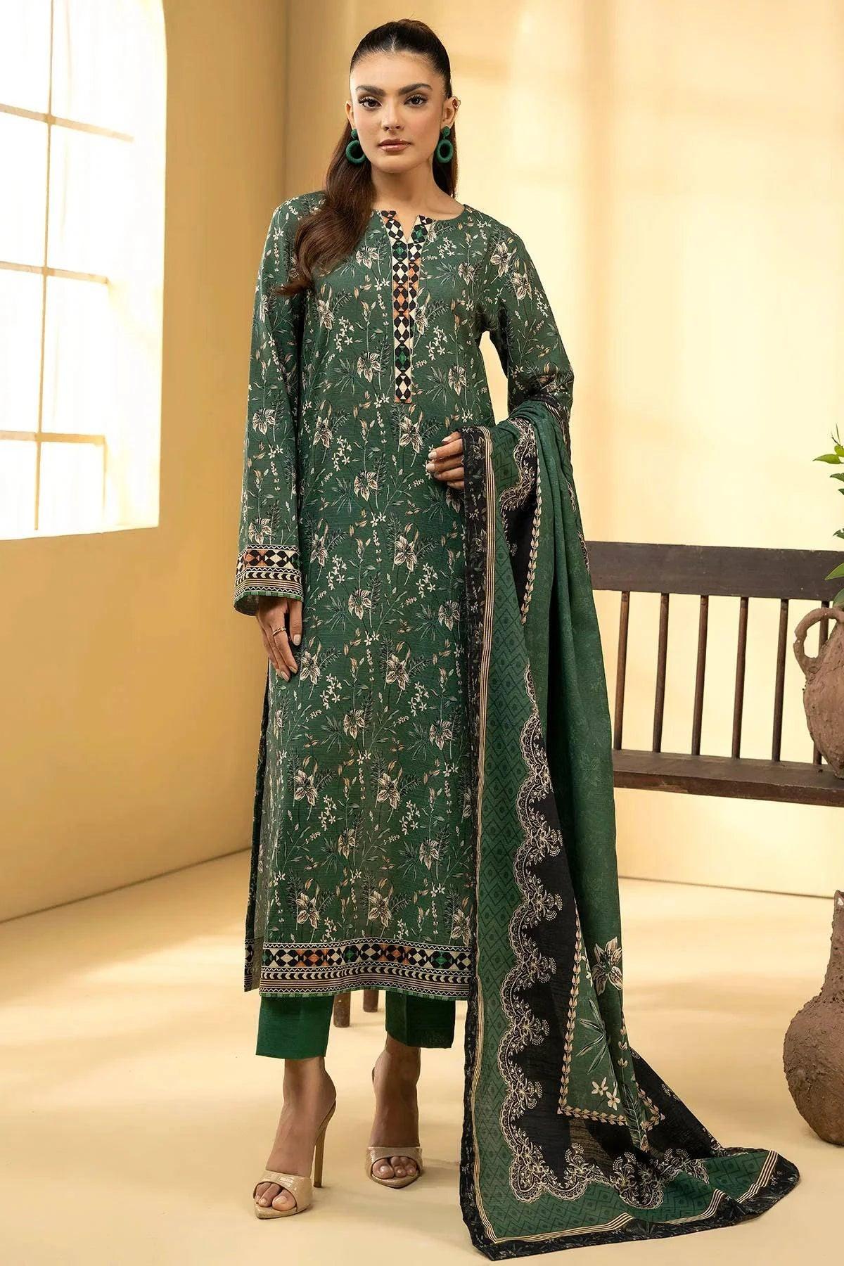 KIARA 3Pc -Digital Printed Khaddar Dress - LEXZARI