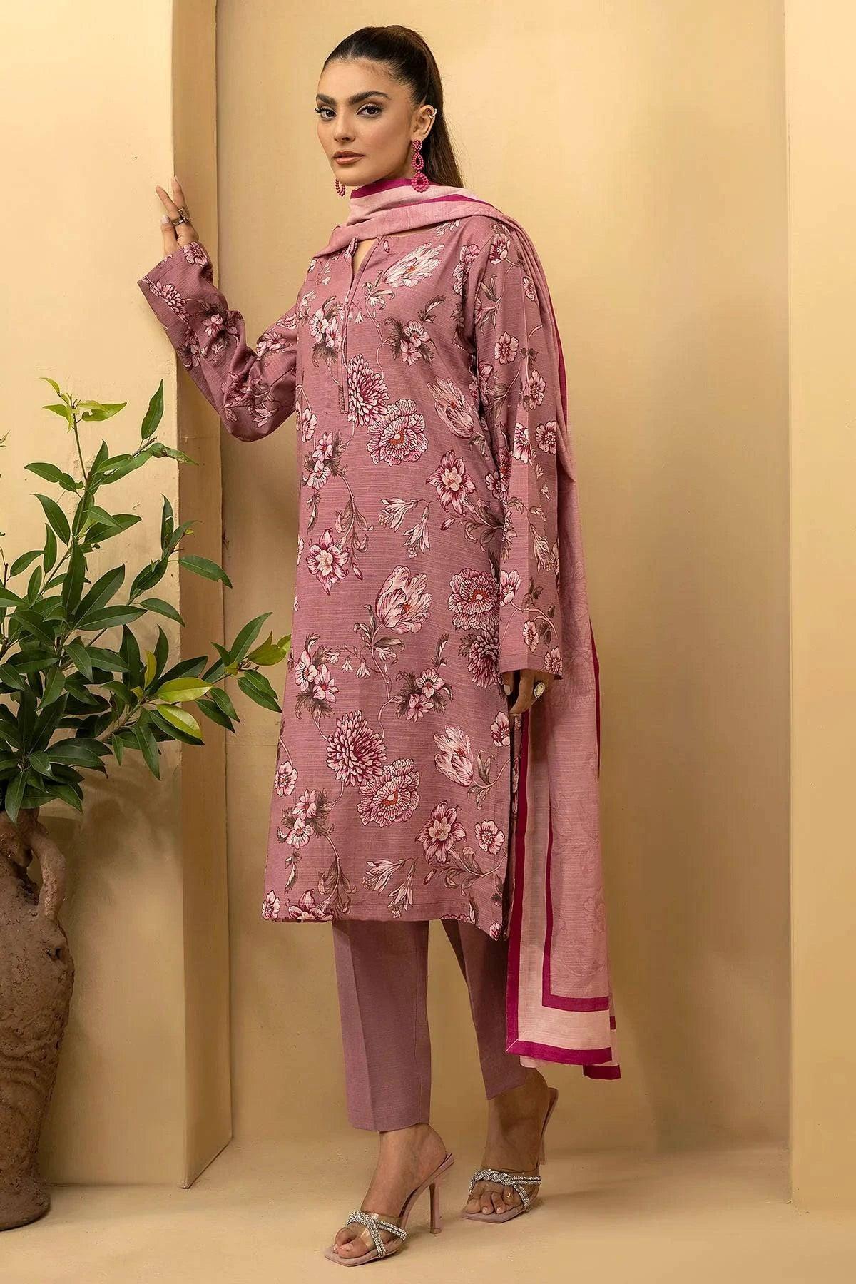 JAANAN 3Pc -Digital Printed Khaddar Dress - LEXZARI