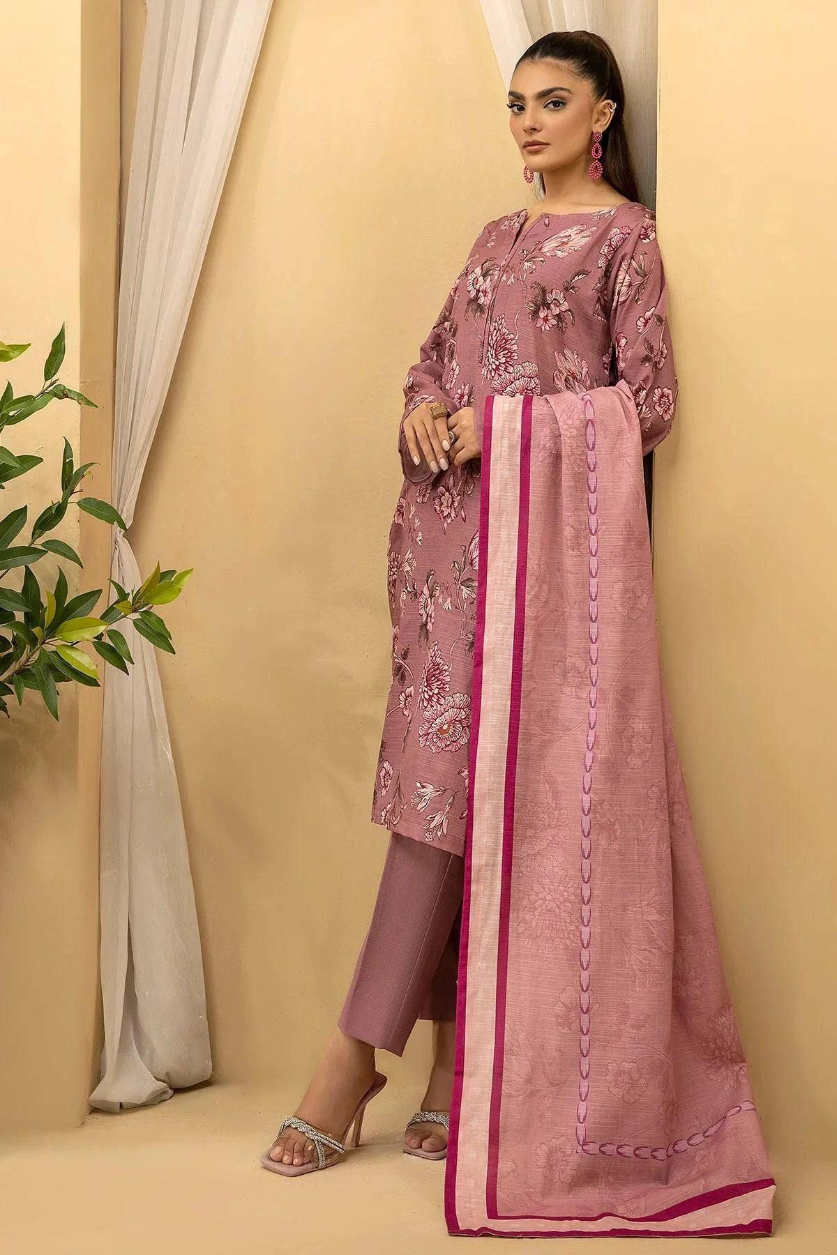 JAANAN 3Pc -Digital Printed Khaddar Dress - LEXZARI