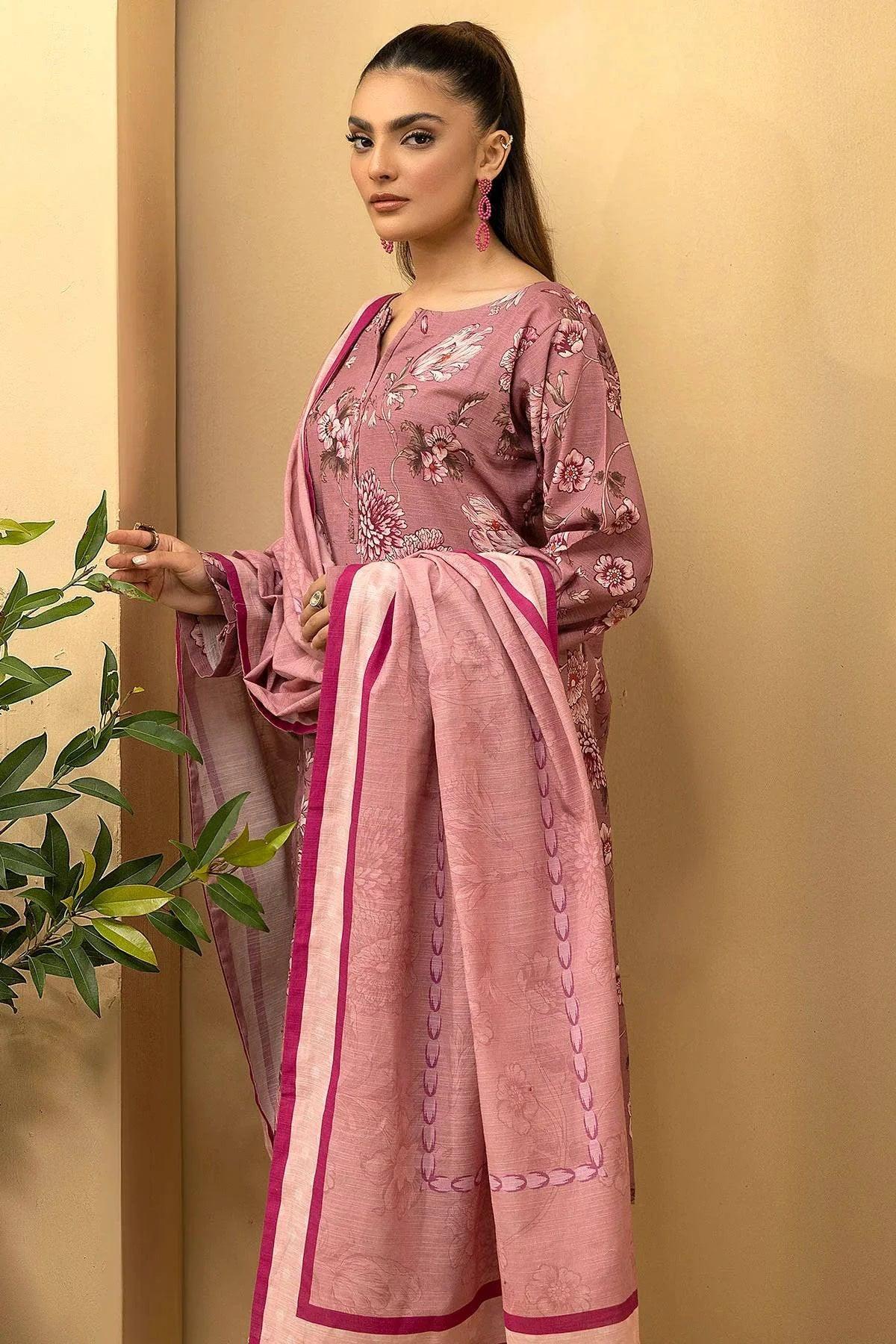 JAANAN 3Pc -Digital Printed Khaddar Dress - LEXZARI