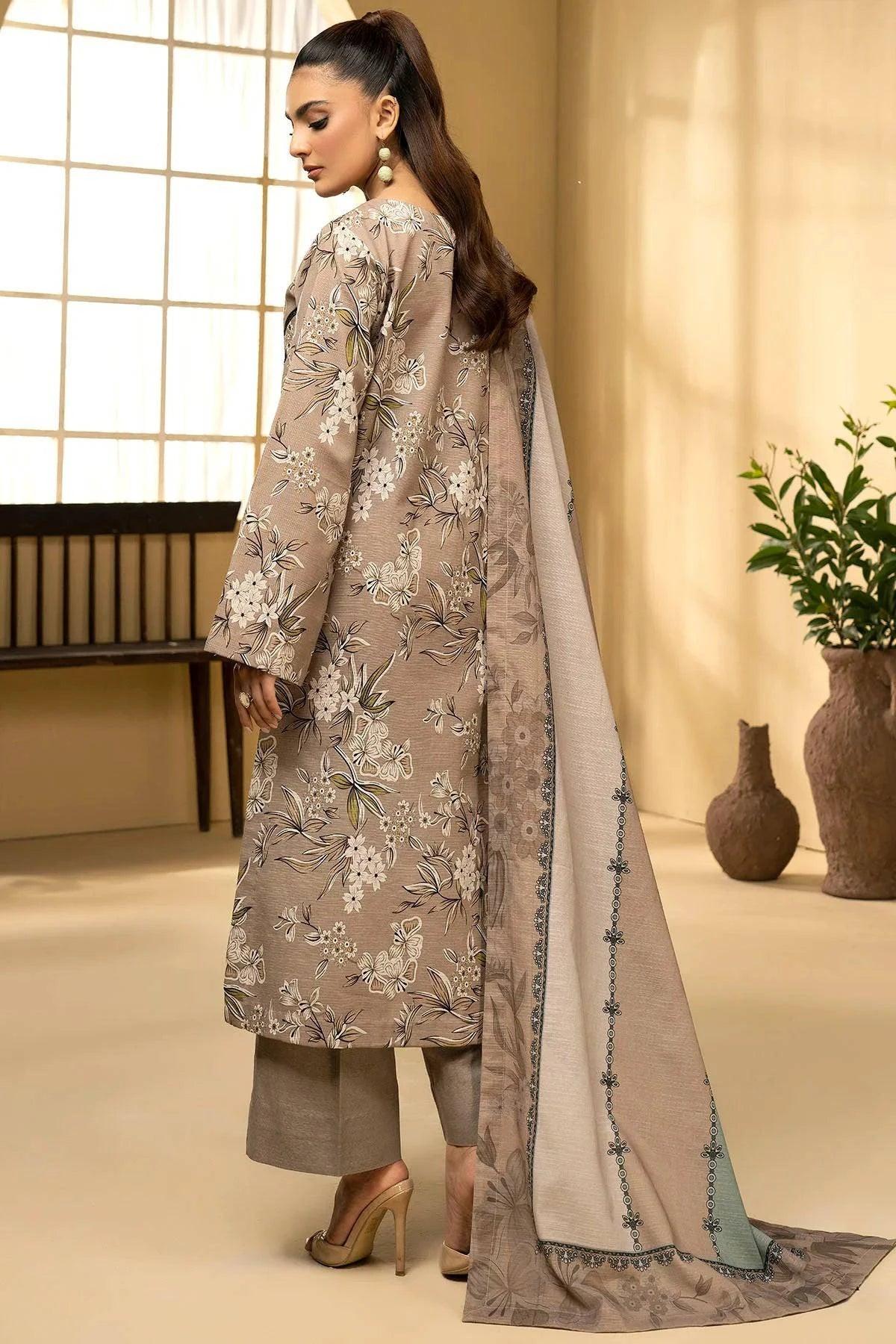 ZUWEYNA 3Pc -Digital Printed Khaddar Dress - LEXZARI