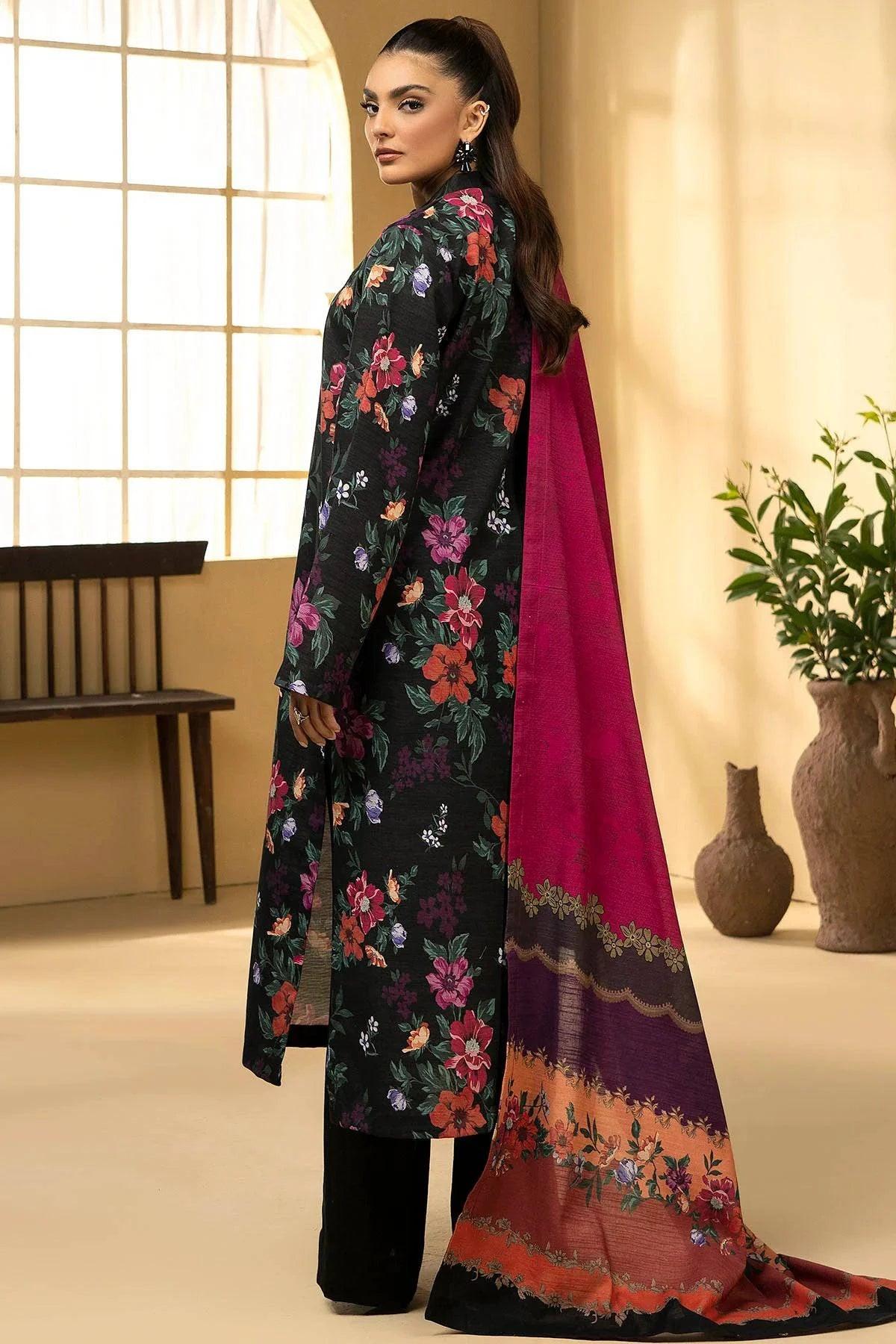AFDA 3Pc -Digital Printed Khaddar Dress - LEXZARI
