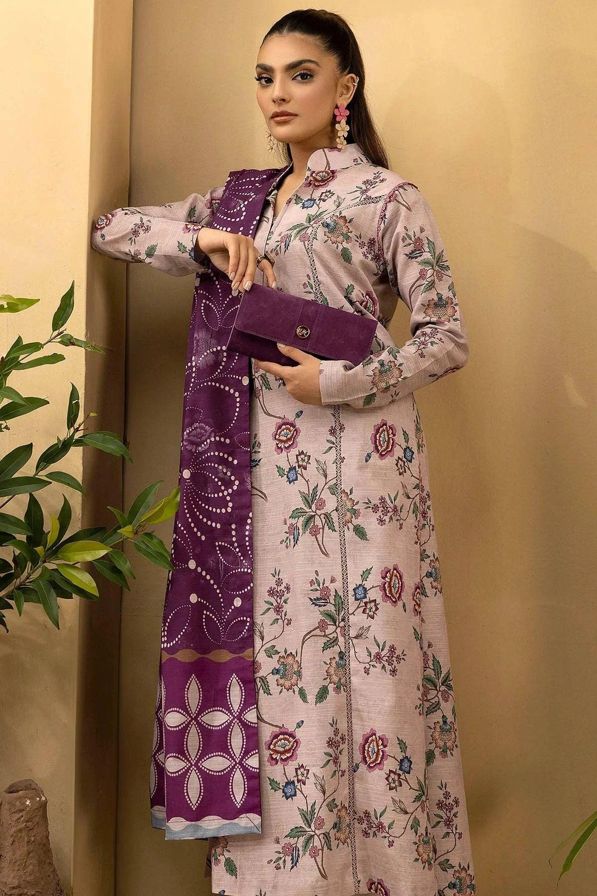 MAIDA 3Pc -Digital Printed Khaddar Dress - LEXZARI
