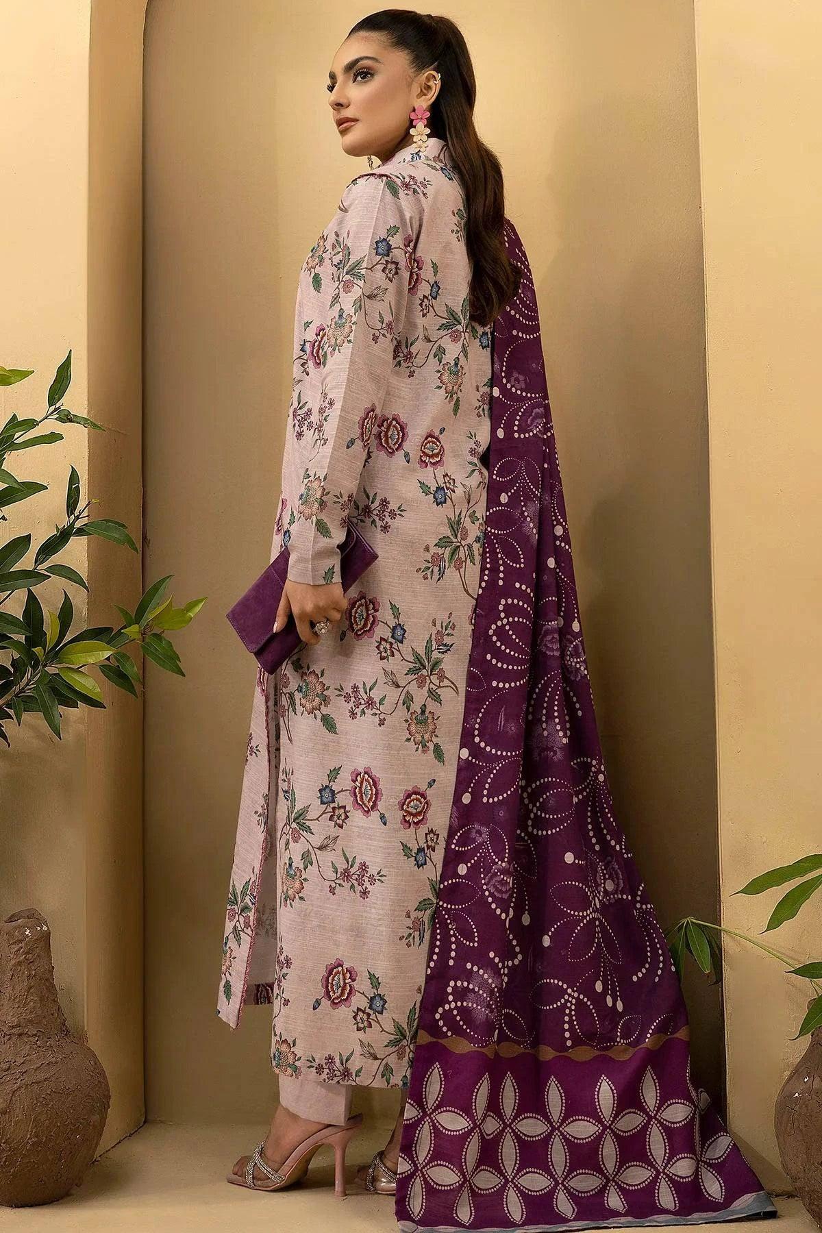 MAIDA 3Pc -Digital Printed Khaddar Dress - LEXZARI
