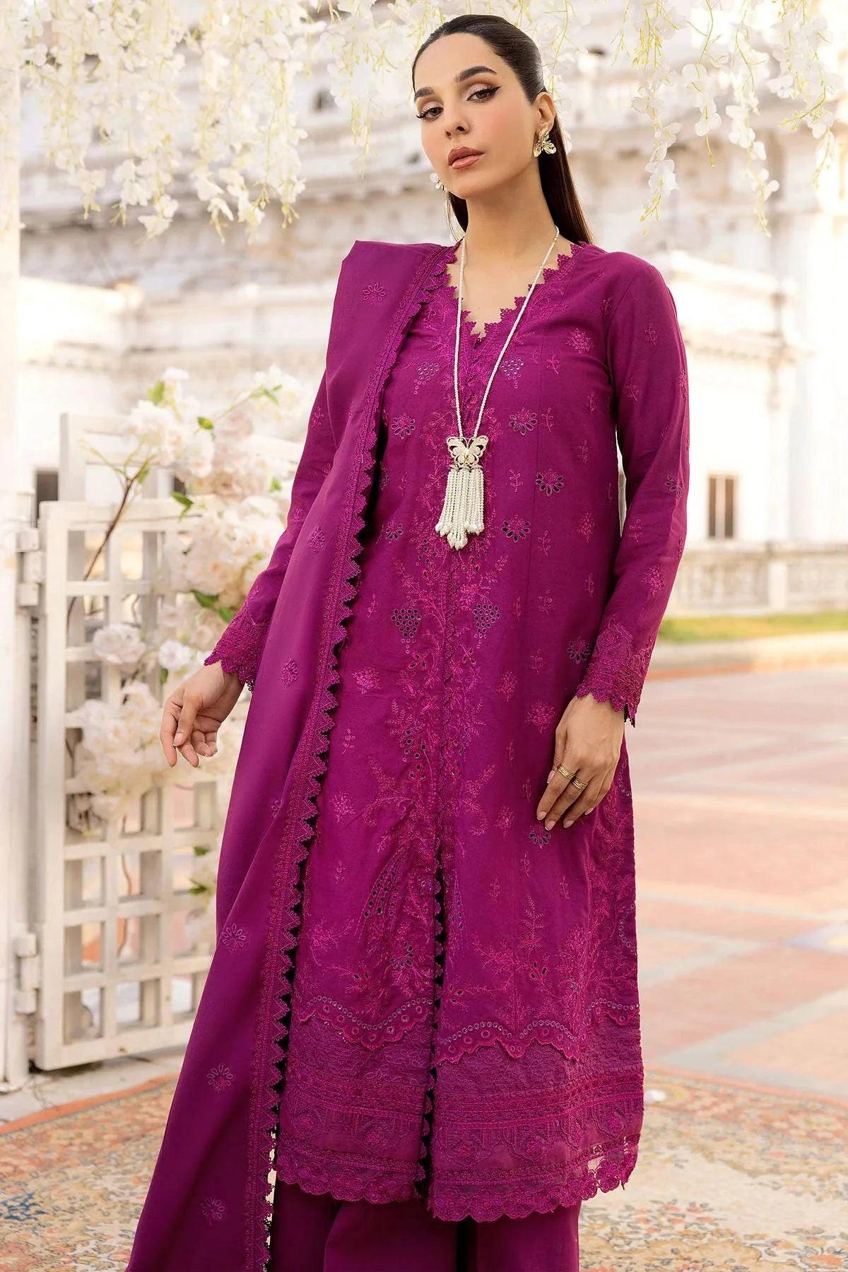 NOORIE 3Pc - Embroidered Khaddar Dress - LEXZARI