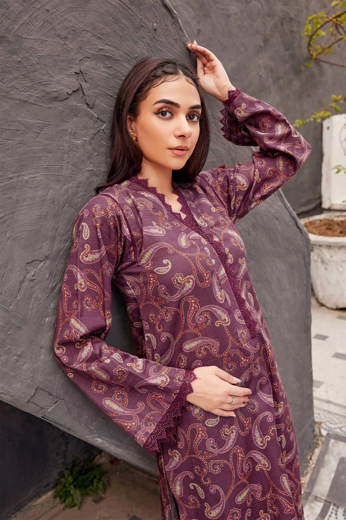 CHAMAN 2Pc -Digital Printed Khaddar Dress - LEXZARI