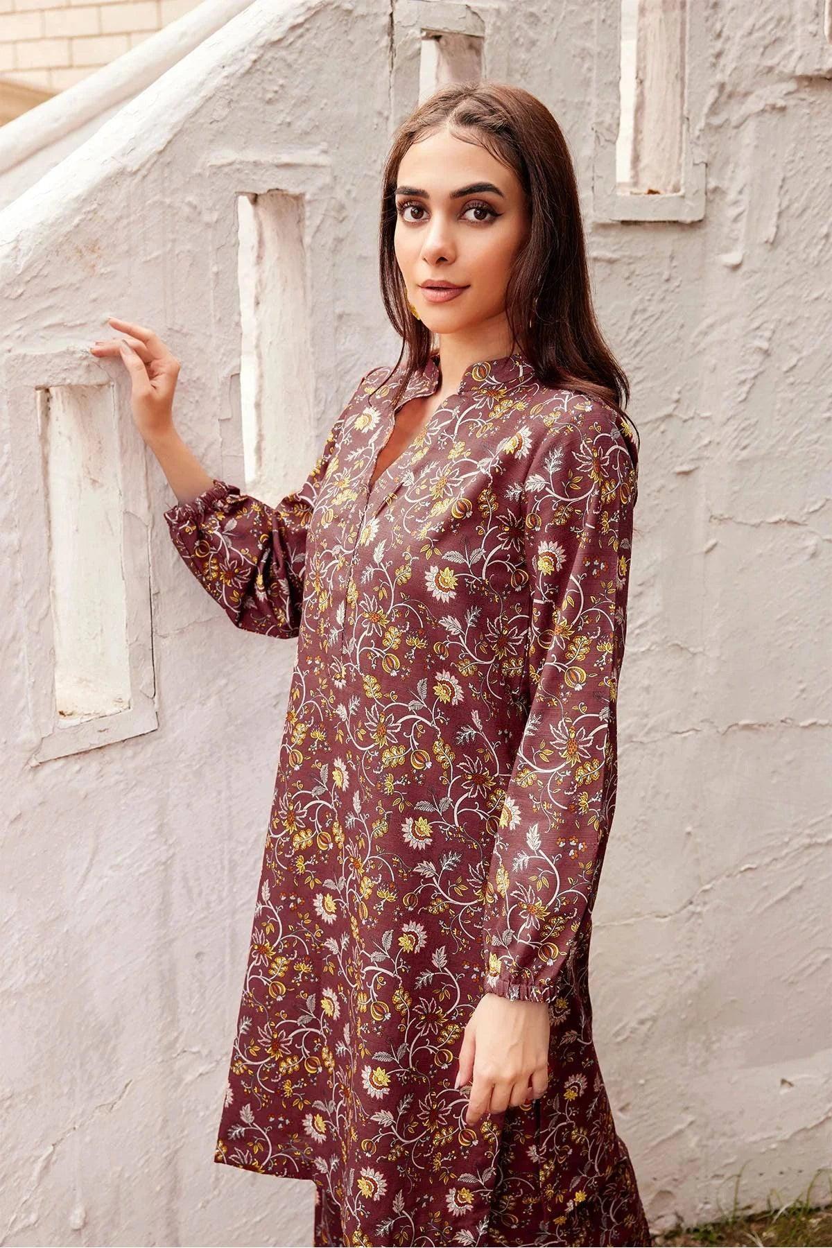 HIBA 2Pc -Digital Printed Khaddar Dress - LEXZARI